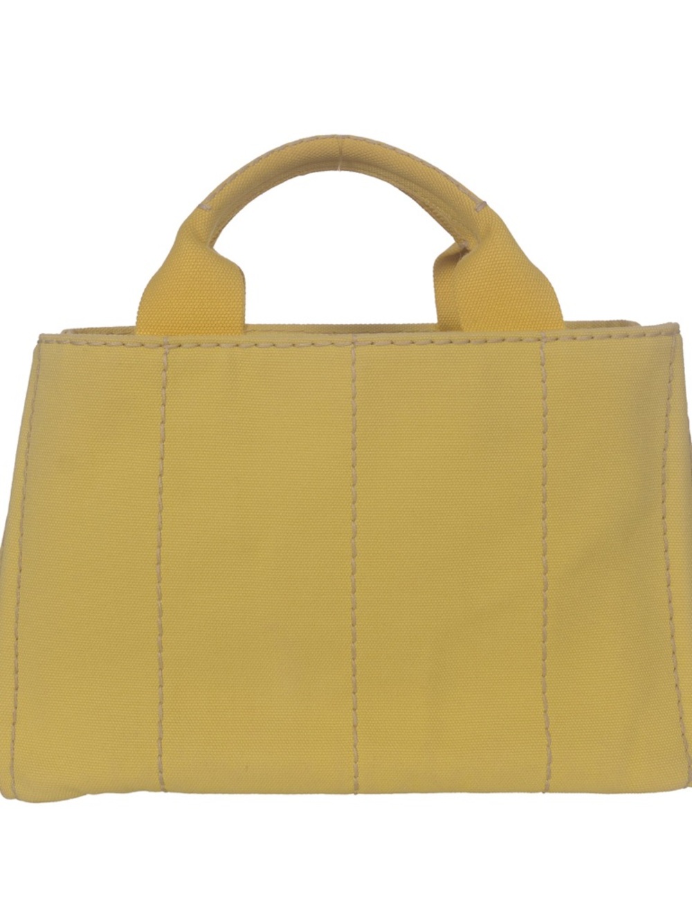 ♥️Prada Small Logo ellow Canvas Mini Tote with White Logo♥️ - Picture 5 of 16